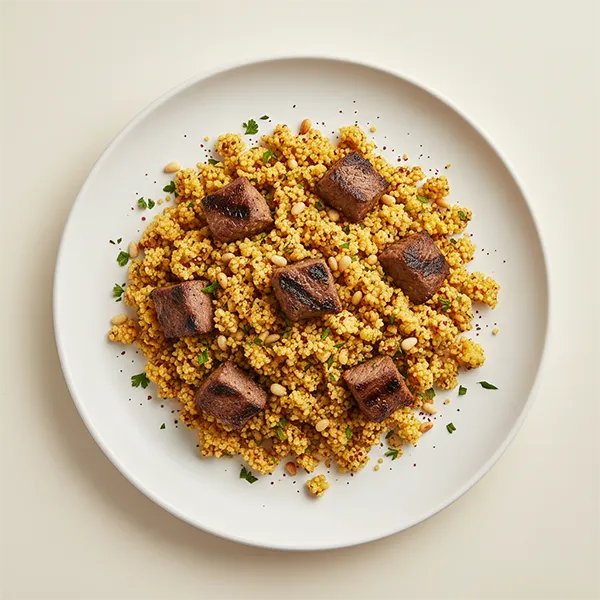 Meshwi Beef Chunks With Sumac Couscous